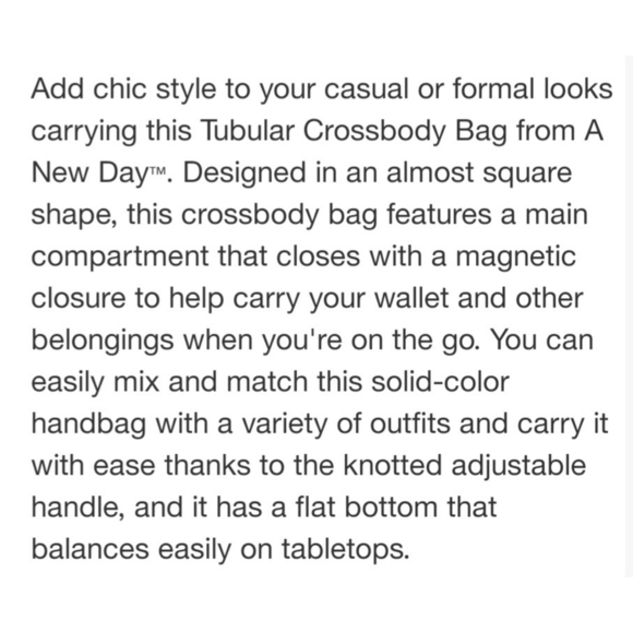 NEW A New Day Tubular Crossbody Bag - Picture 12 of 12